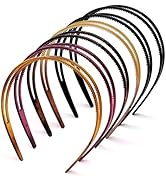 forenee Headbands 6 Pack Plastic Headbands for Women Double Row Teeth Comb Headbands Non-Slip Hea...