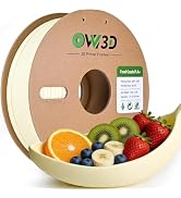 OVV3D Food Grade Filament PLA 1.75mm, PLA+ Yellowish White Food Safe 3D Printer Filament, Safety ...
