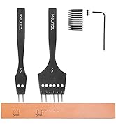 WUTA Removable Circle Leather Hole Punch Lacing Stitching Professional Working Hand Tool Kit Roun...