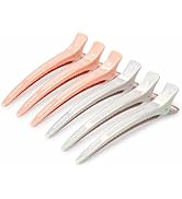 AIMIKE OpalShell Hair Clips for Styling Sectioning,Upgraded 6pcs No Crease Duckbill Hair Clips wi...