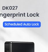 Veise DK027 Wi-Fi Smart Deadbolt Fingerprint Front Door Lock, Matte Black | Voice & Remote App