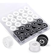 UzecPk Sewing Thread Kit, 25 Pcs Bobbins for Sewing Machine, Embroidery Bobbin Thread Size A SA15...