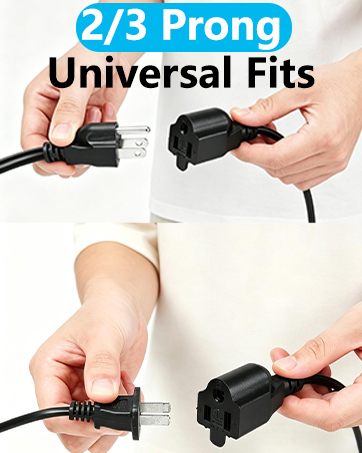 outlet splitter for 2 prong and 3 prong plugs