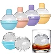 Ice Ball Maker Molds, Round Ice Cube Tray, Sphere Whiskey Ice Mold - 2.5 Inch Round Ice Cube Mold...