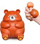 Squishy Brown Bear Stress Balls for Kids & Adults, Squeeze Fidget Sensory Toys, Dough Stress Squi...