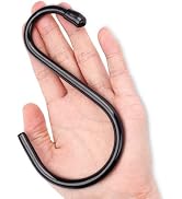 Antimbee 12 Pack Heavy Duty Large S Hooks, Rust-Free 5-1/2 inch S Hooks Hanger, Non Slip All-Purp...