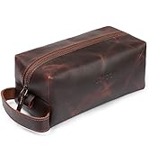 Londo Genuine Leather Travel Toiletry, Makeup, Shaving Organizer Bag - Dopp Kits - Unisex