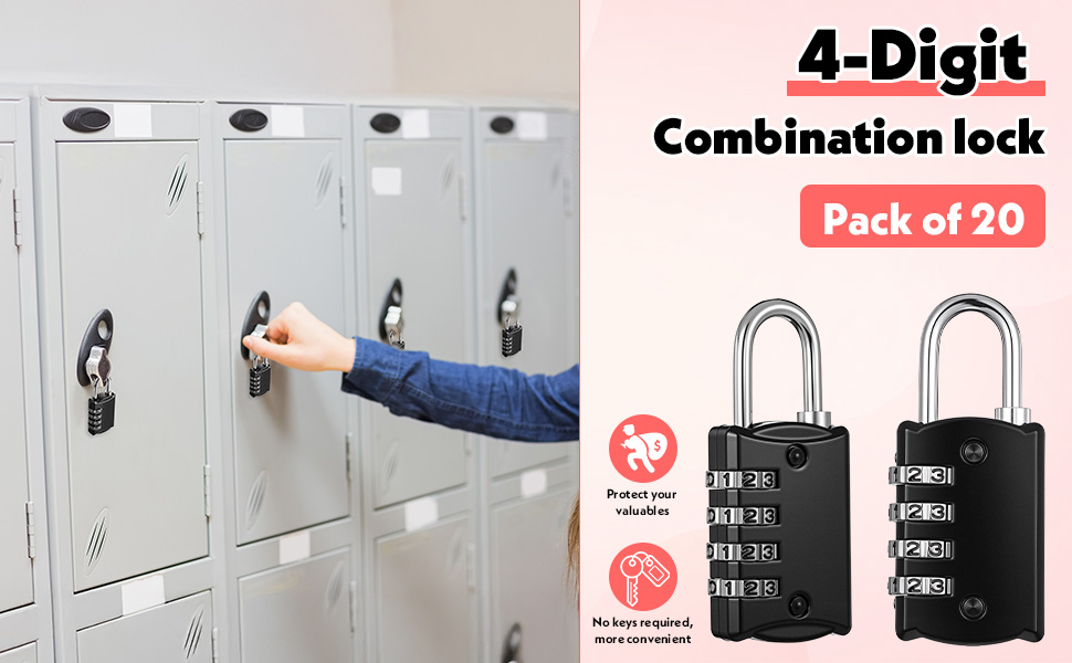 20 Pcs 4 Digit Combination Lock