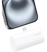 charmast Mini Portable Charger USB-C Connector, 5000mAh Small Power Bank | Lipstick-Size Battery ...