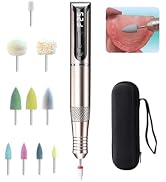 Cordless USB Mini Polisher, Polishing Kit for Resin Soft Liner and Acrylic Resin Base, 11 Grindin...