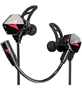KASOTT Battle Buds Pro in-Ear Gaming Headset with Dual Microphone, Mute and Volume Control, Wired...