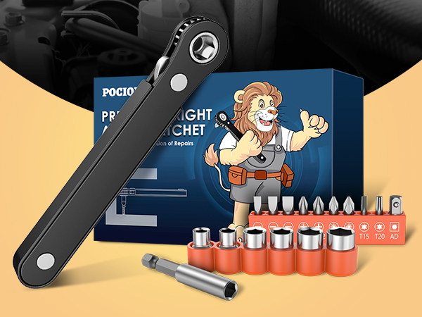 Mens Gifts for Dad 90 Degree Right Ratchet Screwdriver
