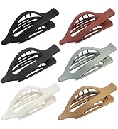 CHANDAT Flat Hair Clip 6 pcs Lay Down Claw Clips Hair Accessories for Women -Basic