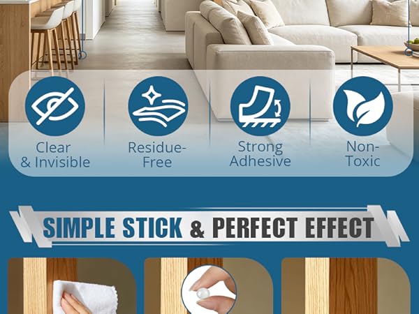 Clear Cabinet Bumpers Self Adhesive for Furniture