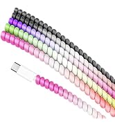 Rancco Cable Protector/ Wire Repair/ Pet Chew Cable Saver/ Headphone Saver, 5 Pc Spiral Cable Str...