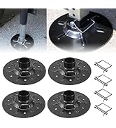 RULLINE 4-Pack 9" Rear Jack Foot Pad Replacement for LC Hall Effect Ground Control 3.0, Strong Bl...