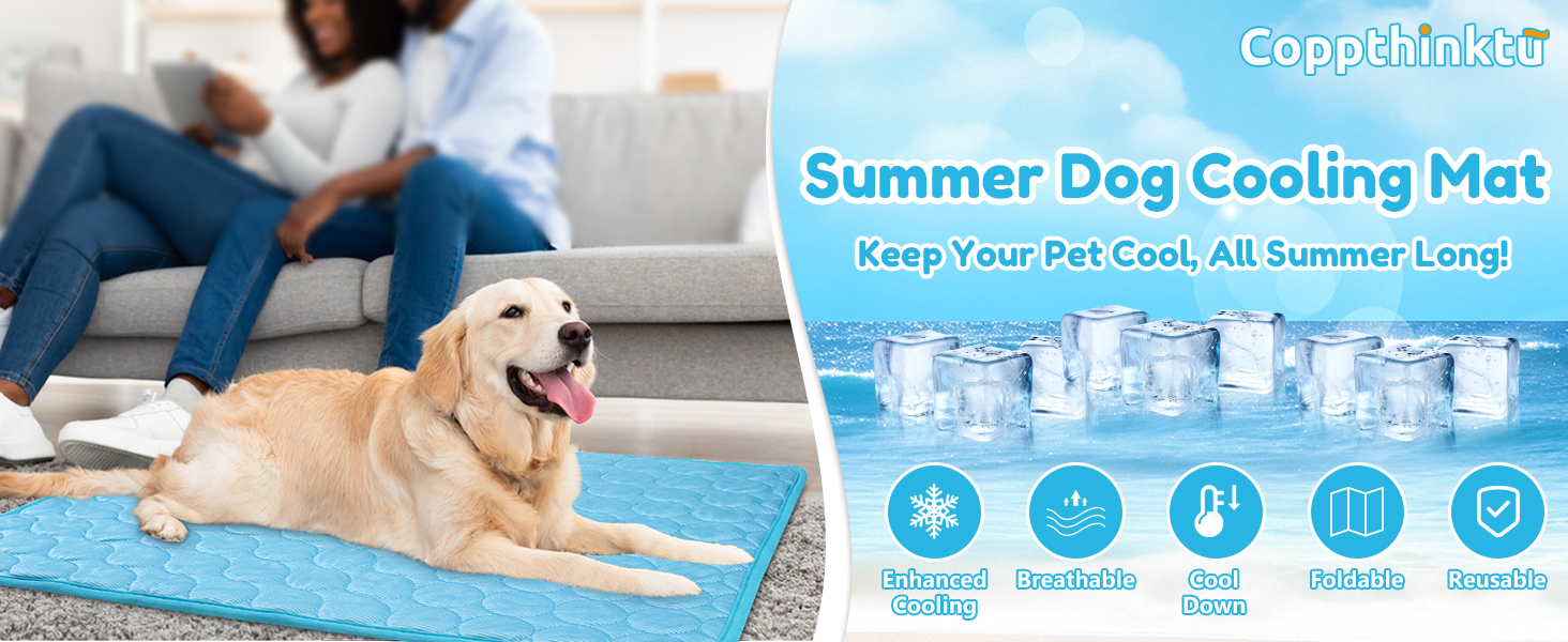 Dog Cooling Mat, Pet Cooling Pads for Dogs Cats Washable Summer Kennel Mat
