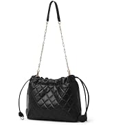 DORIS&JACKY Leather Drawstring Hobo Purse for Women Quilted Shoulder Bag | Soft Genuine Lambskin ...