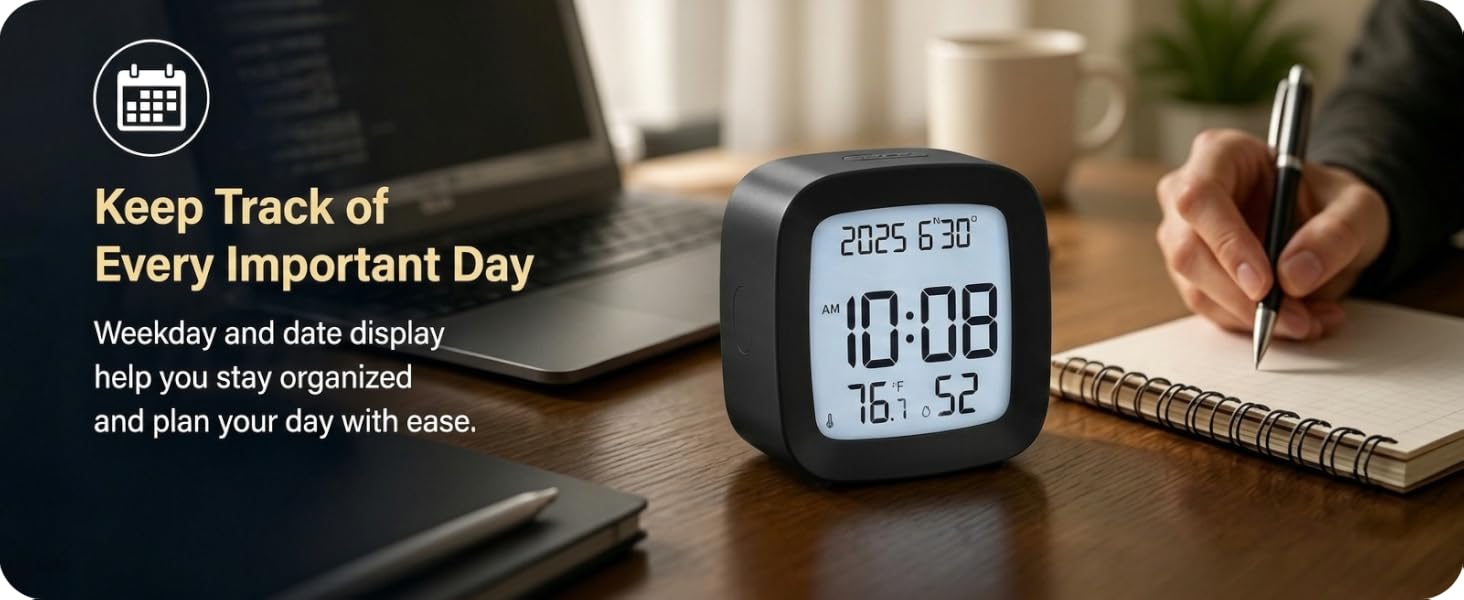LCD bedroom alarm clock