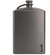 Kuvik Titanium Flask 8.8 oz (260ml) - Ultralight and Compact Flask for Backpacking, Camping, and ...