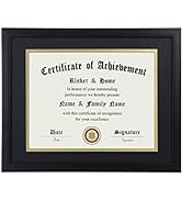 ELSKER&HOME 8.5x11 Certificate Frame - Classic Black Color Frame - Displays Diploma 8.5x11 Inch w...