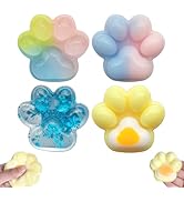 Mixed Color Cat Paw Stress Reliever for Adults, Soft Sensory Fidget Tool - Cute & Calming Desk Co...