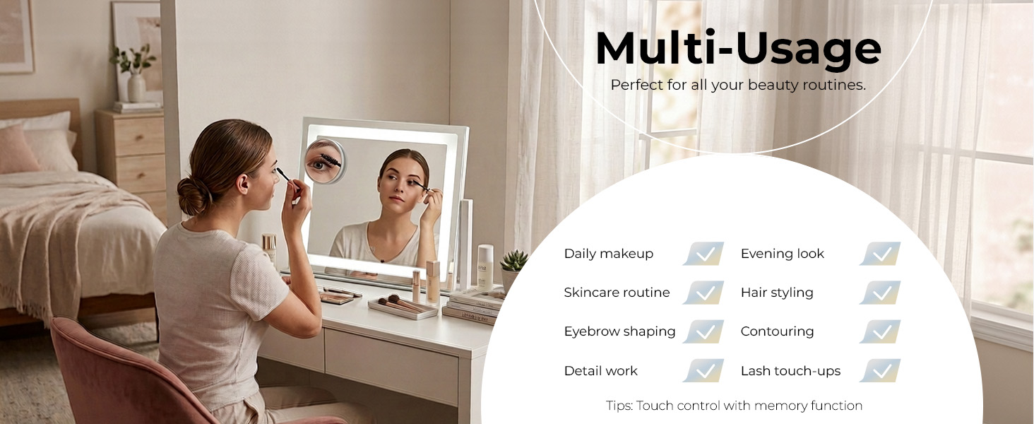 orelease Vanity Mirror with Lights W3302-2