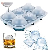 Ice Cube Tray, Mikiwon 2.2 inch Silicone Large Ice Ball Maker,Ice Rose Maker,Ice Diamond Maker Wi...