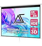 Akia Screens 100 inch Projector Screen Pull Down Manual B 4:3 or 92" 16:9, 95" 16:10 8K 4K HD 3D ...
