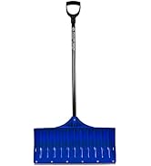 EarthWay Polar Tech 90026 Contractor 26 inch Snow Shovel with Metal Cutting Edge, Long Fiberglass...