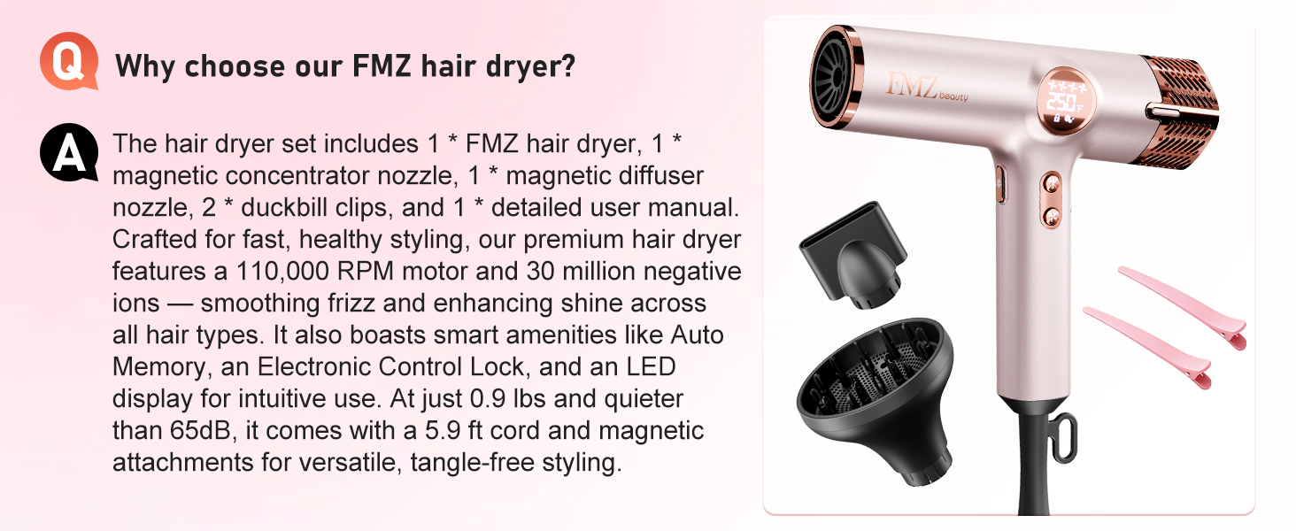 Why choose our FMZ hair dryer?