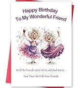 MOROLURU Funny Birthday Card for Women, Cute Bestie Gift for Friend | Funny Birthday Decorations ...