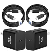 45W USB C Charger for Samsung,2-Pack Super Fast Wall Charger Block with 6/10FT Fast Charging Cord...