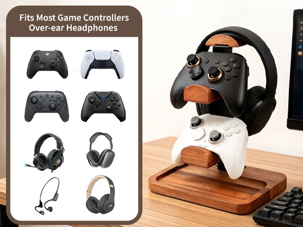 Headphone Stand with Controller Holder