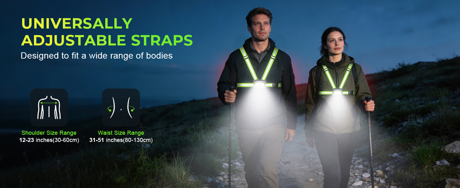 running lights for runners running light running light vest walking light for night walking