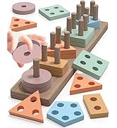 Zartores Montessori Toys for 1 2 3 Year Old Boys Girls, Shape Sorter Wooden Toys for Toddlers 1-3...