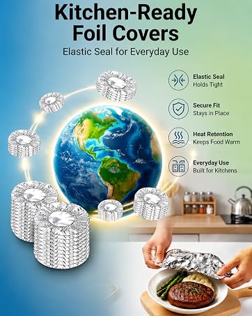Reusable Aluminum Foil Food Covers