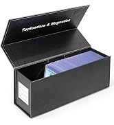 CollectHall Toploader Storage Box for Trading Cards, Vertical Magnetic Closure Sports Card Storag...