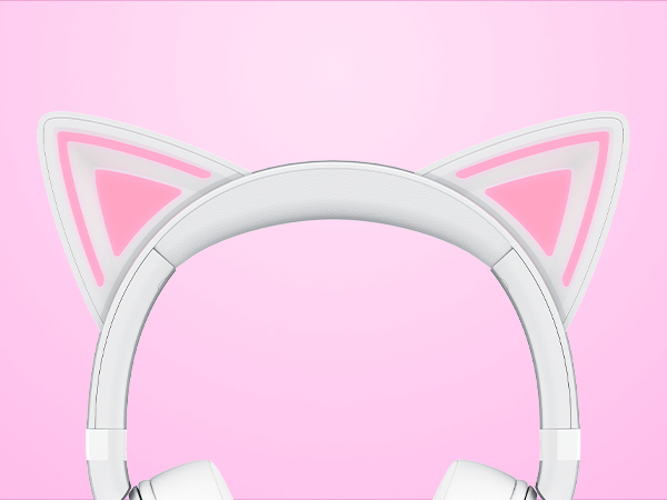 Kitty Ears headset headphone gaming stream youtube live watching virtual video Twitch