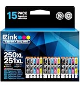 E-Z Ink Compatible Ink Cartridges Replacement for Canon 250 251 XL PGI-250XL CLI-251XL to use wit...