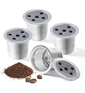 4 Pack Stainless Steel Reusable K Cups for K eurig Supreme & Supreme Plus, Five Hole Universal K-...
