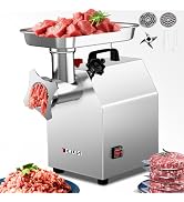 TERUISI Commercial Meat Grinder Heavy Duty, 1100W Electric Stainless Steel Meat Grinding Machine ...