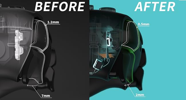 eXtremeRate Strong Version Whole Clicky Kit for PS5 Controller BDM-030 Whole Buttons Mouse Click Kit