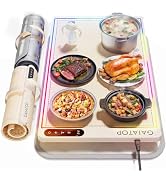 Gaiatop Warming Mat for Food with Light, Food Warming Mats for Countertop | with Trivet, 6 Temp L...