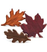 Whaline Fall Leaves Wooden Signs Vintage Autumn Maple Leaves Farmhouse Table Centerpieces Rustic ...