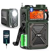 Greadio Portable Shortwave Radios with NOAA Weather Radio, 14800mWh Digital Radio AM FM with Blue...