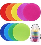SIQUK 63 Pieces Carpet Markers Hook and Loop Carpet Marker for Classroom, 9 Colors