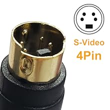 S-Video Cable 4 pin Connector