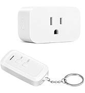 DEWENWILS Indoor Remote Control Outlet, Wireless Remote Light Switch, No Interference Remote Outl...