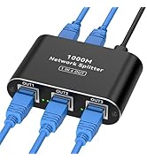 THXCDBID Ethernet Splitter 1 to 4 1000Mbps LAN Splitter Network Switch Either Network Splitter Et...